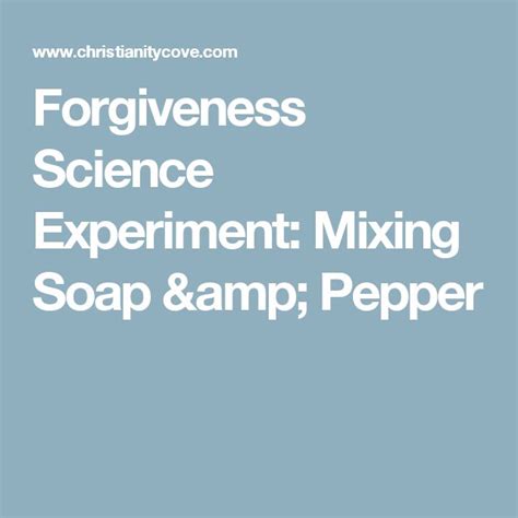 Forgiveness Science Experiment Mixing Soap Amp Pepper Pepper And Soap Science Experiment - Pepper And Soap Science Experiment
