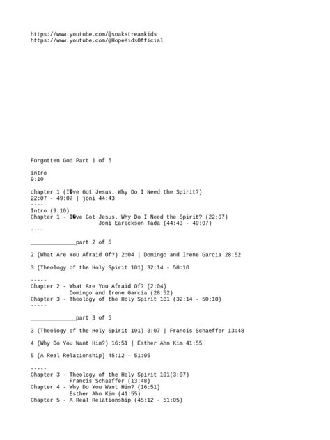 Forgottent God Study Guide