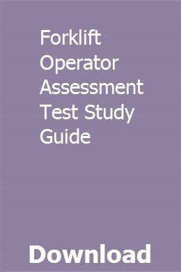 Read Forklift Operator Assessment Test Study Guide 