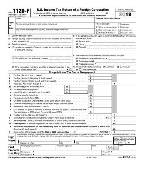 form 1120 in excel