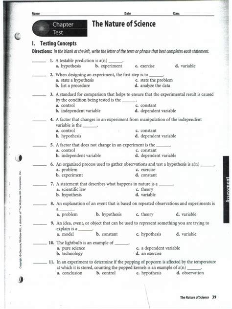 Form 3 Integrated Science Test Paper