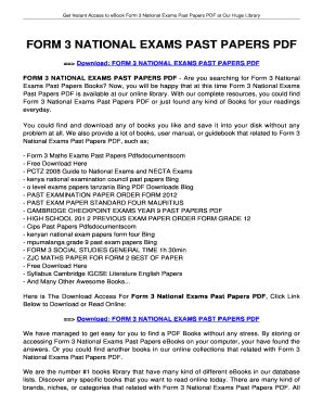 form 3 national exams english paper 2012