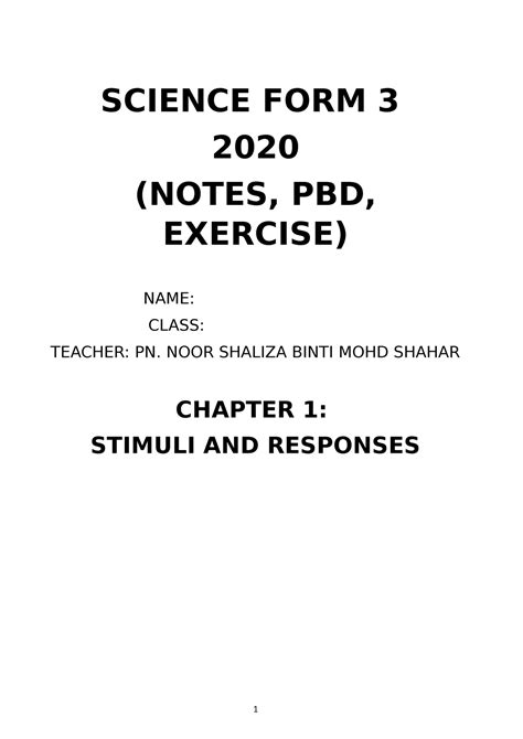 Form 3 Science Notes Chapter 1 Download Wwlink