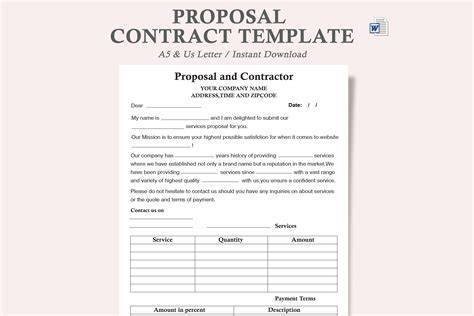 form 401 contract proposal