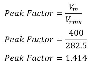 Form Factor And Peak Factor