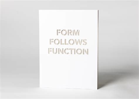 form follows function!