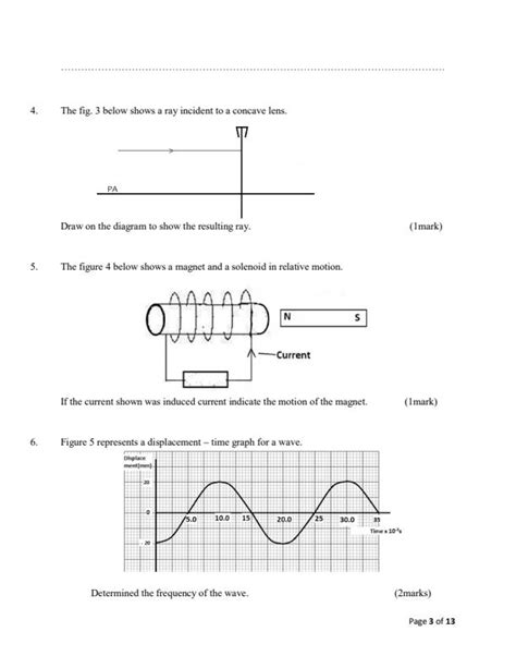 Form Four Physics Examination Question Papers