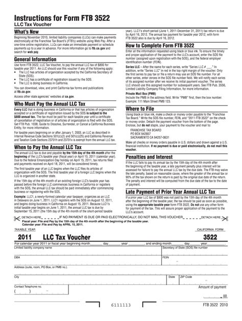Form Ftb 3522
