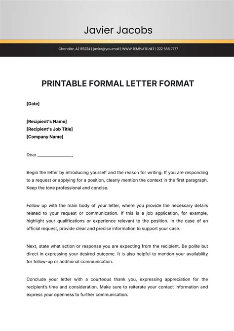 Form Letter Templates