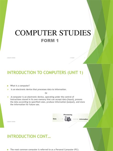Download Form 1 Computer Studies Past Papers Pdfsdocuments2 