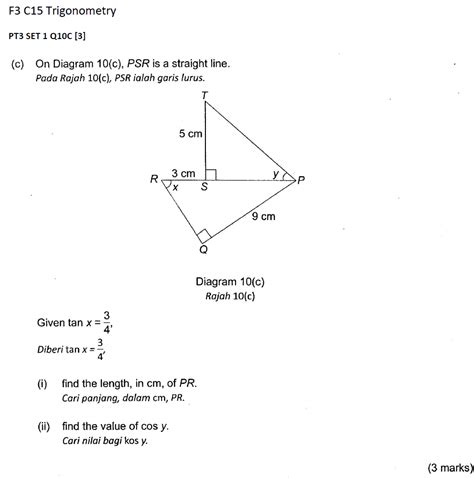 Read Form 3 Mathematics Past Paper 