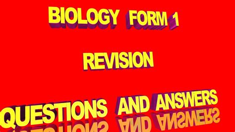 Download Form One Biology Revision Guide Notes 