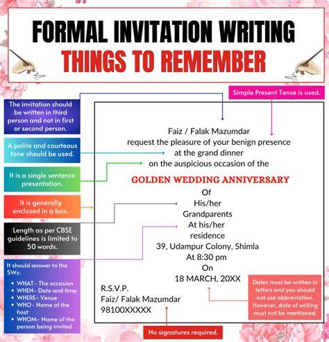 formal invitation english class 12 cbse sample