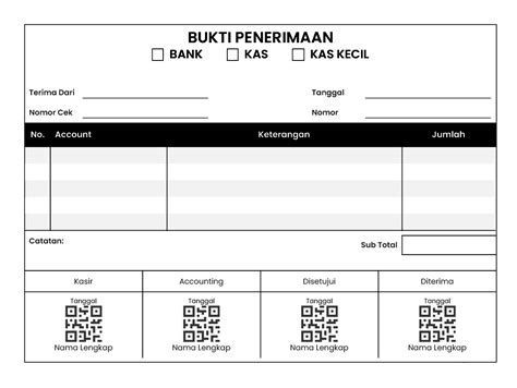 format bukti kas pembayaran
