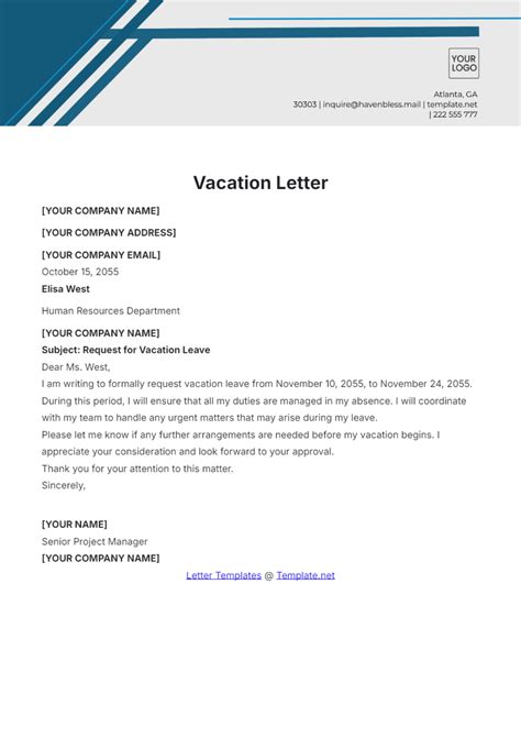 format for giving summer vacation homework