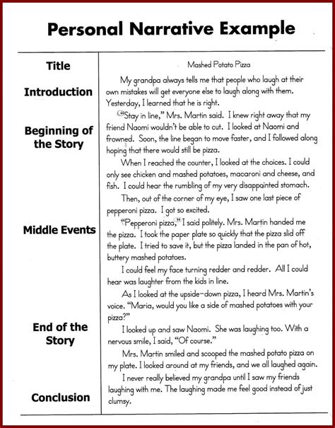 Format For Writing A Personal Narrative Essay 7th Personal Narrative Third Grade - Personal Narrative Third Grade