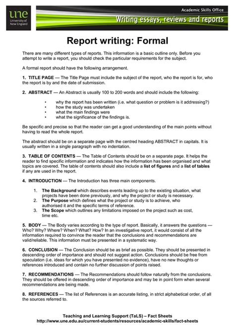 Format Of Report Writing Class 12