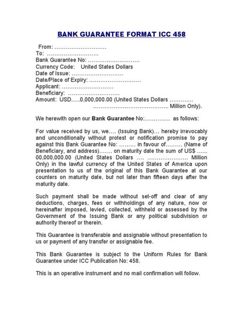 format of the bank guarantee cancellation letter