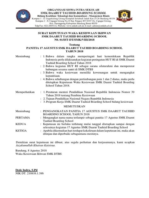 format sk panitia 17 agustus