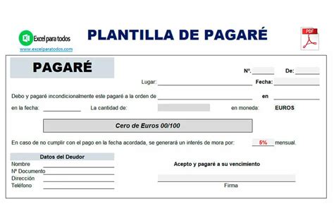 Formato De Pagare