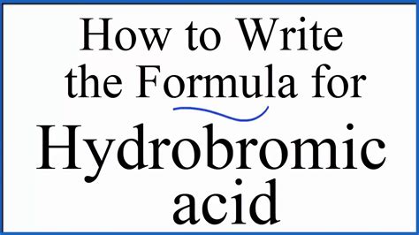 Formula For Hydrobromic Acid