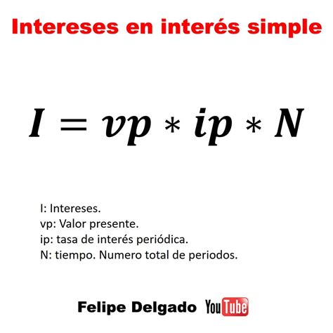 Formula Interes Simple