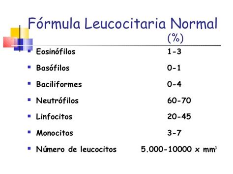 Formula Leucocitaria Normal