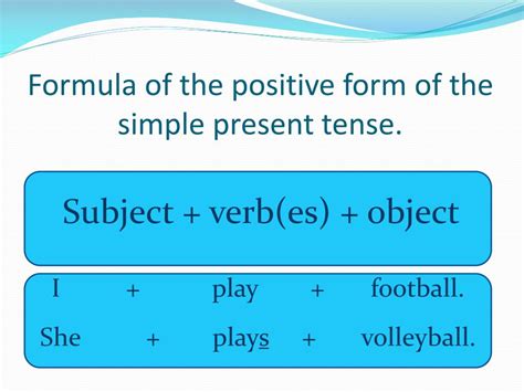 Formula Simple Present