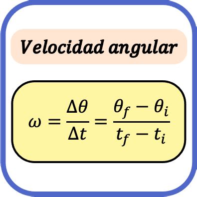 Formula Velocidad Angular