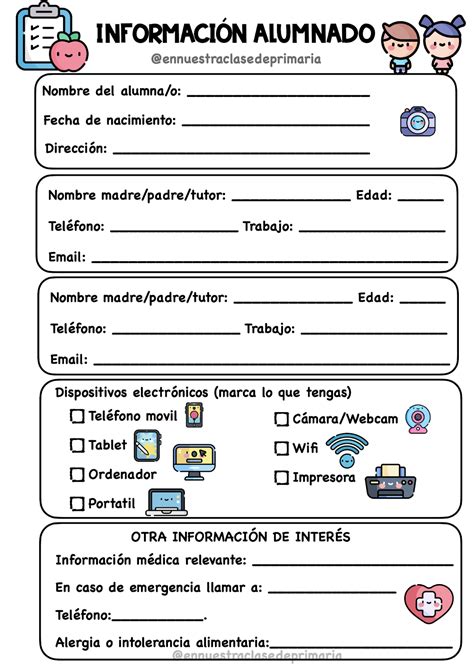 Formularios Para Niños