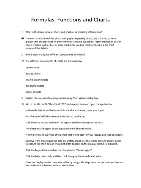 Read Formulas Functions And Charts 