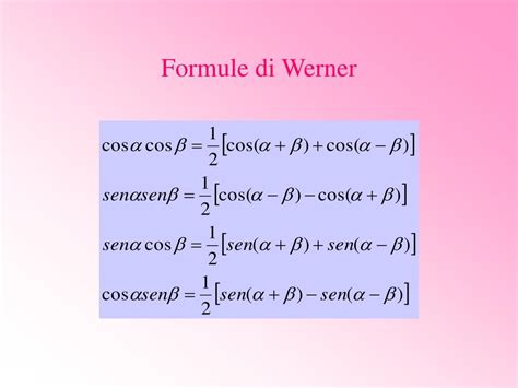 Formule Di Werner
