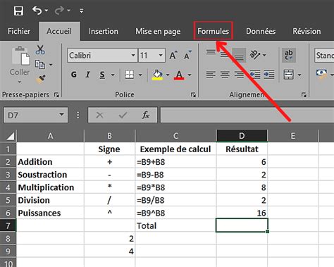 formules in excel