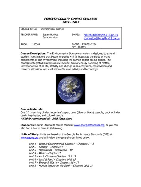 Read Online Forsyth County Course Syllabus For Spanish For Native 