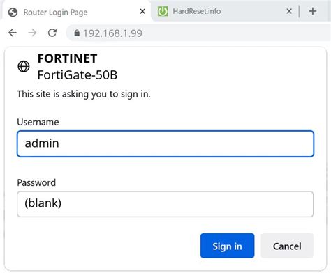 fortigate 50b default login
