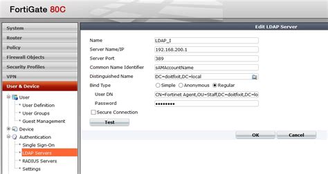 Fortigate Ldap Server Configuration Examples For Use With