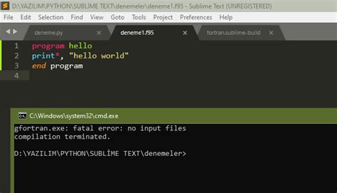 fortran / General / Sublime Text - UserEcho