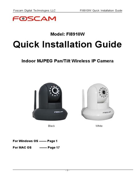 Full Download Foscam Quick Installation Guide 