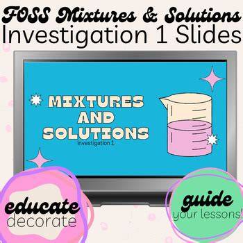 foss mixtures and solutions powerpoint