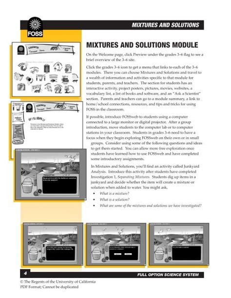 Read Foss Mixtures And Solutions Module 