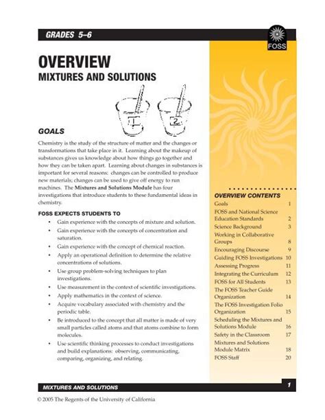 Download Foss Mixtures And Solutions Video 
