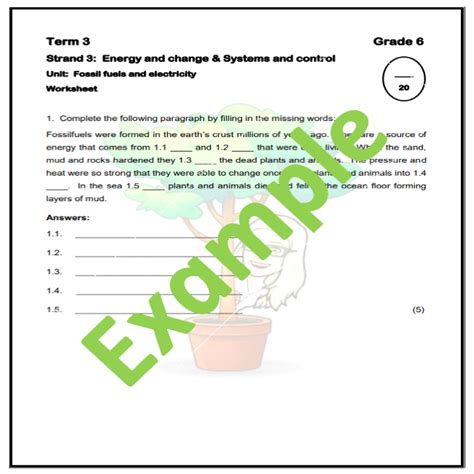 Fossil Fuels Gr 6 Worksheets Learny Kids Fossil Fuels Grade 6 Worksheet - Fossil Fuels Grade 6 Worksheet