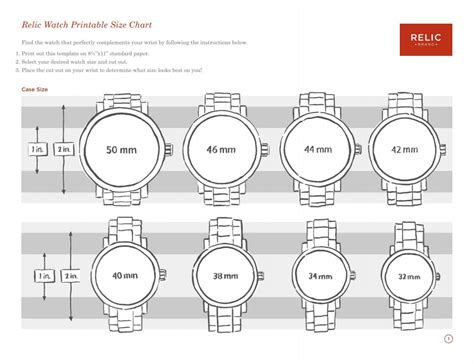 Download Fossil Watches Size Guide 