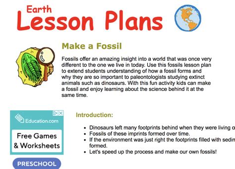 Fossils Clues To Ancient Life Lesson Planet Identifying Fossils Worksheet - Identifying Fossils Worksheet