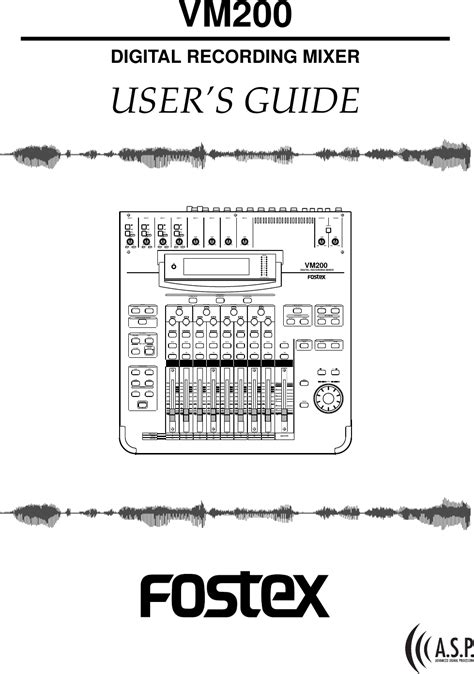 Full Download Fostex Vm200 User Guide 