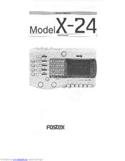 Download Fostex X 24 User Guide 