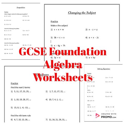 Foundations Of Algebra Practice Answers