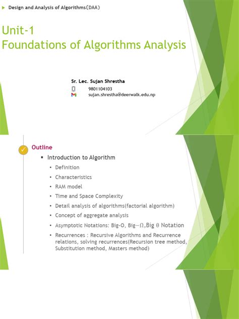 Foundations Of Algorithms