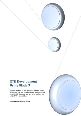 Foundations Of Gtk Development Corrected 2nd Printing