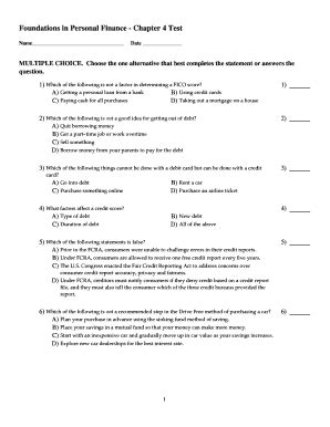 Read Foundations In Personal Finance Chapter 4 Test B 